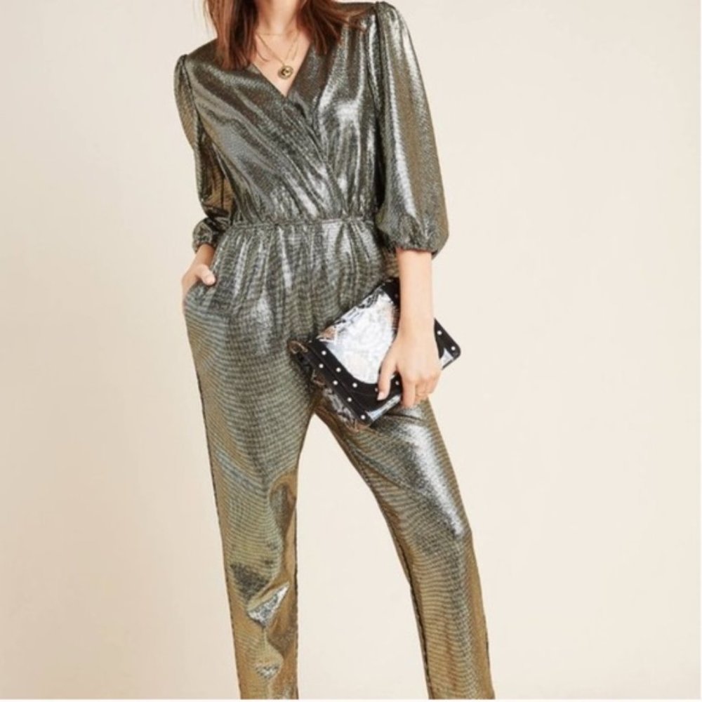 Anthropologie Dolan Glimmer Jumpsuit